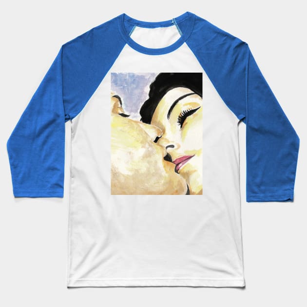 A Man and a Woman Baseball T-Shirt by Svetlana Pelin